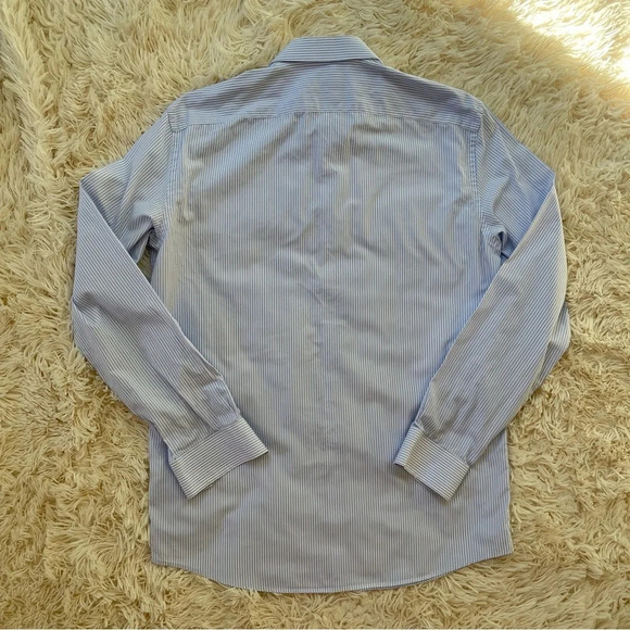 Paco Rabanne slim fit stripped button down shirt long sleeve size 16,5 or M/L - Picture 8 of 8